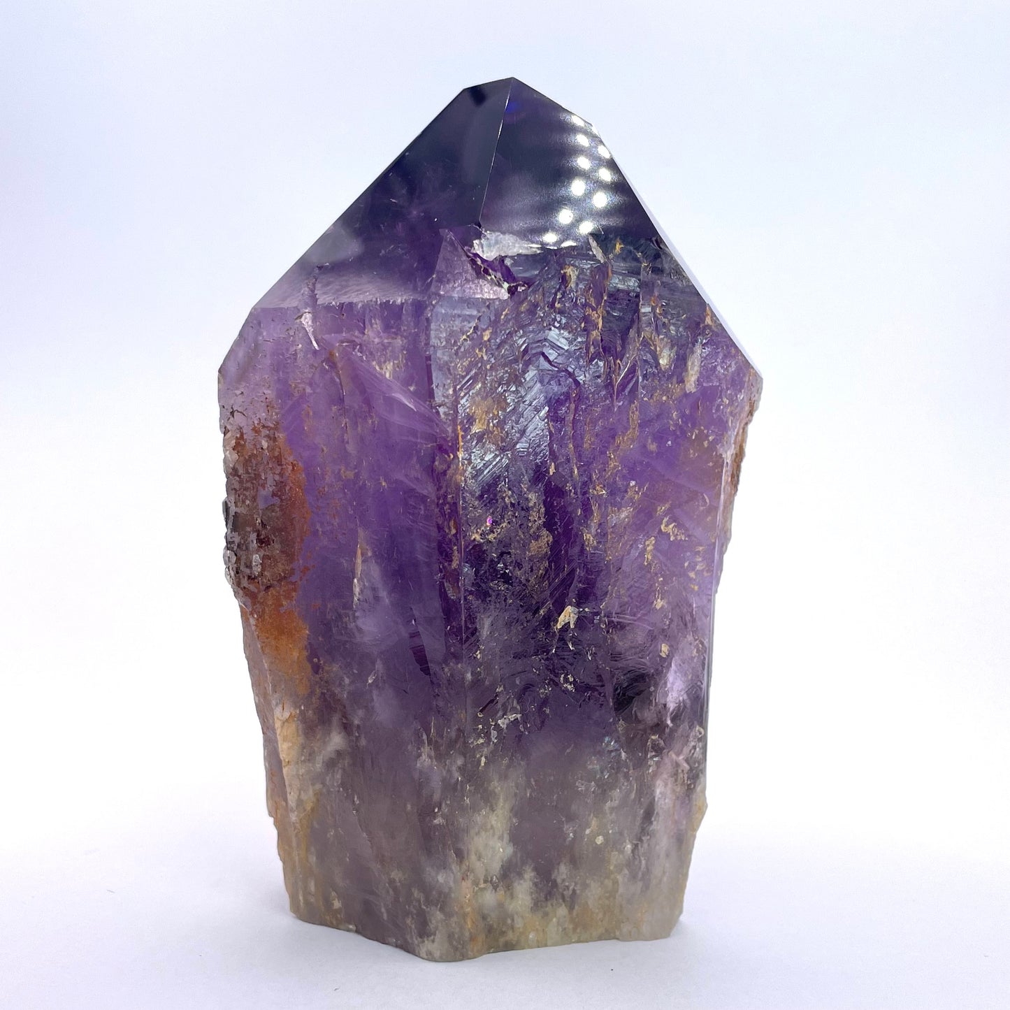 AMETHYST HALF POLISHED TOWER