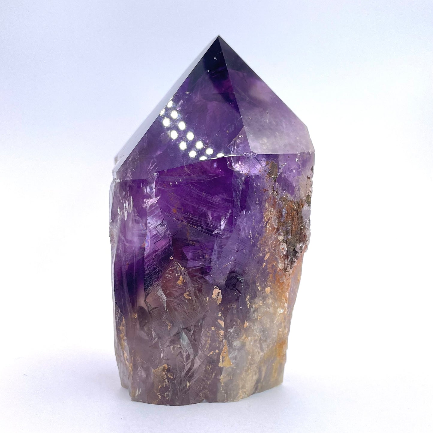 AMETHYST HALF POLISHED TOWER