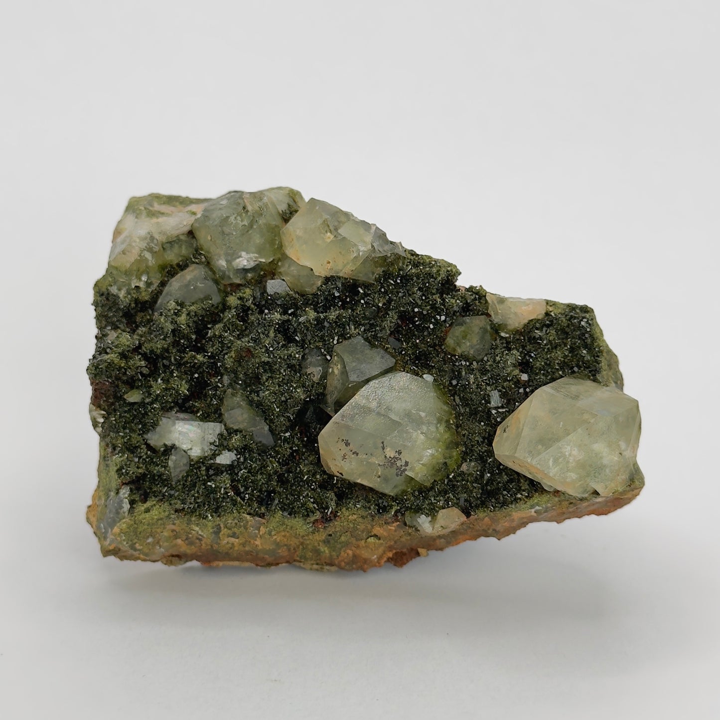 FOREST EPIDOTE CLUSTER WITH QUARTZ
