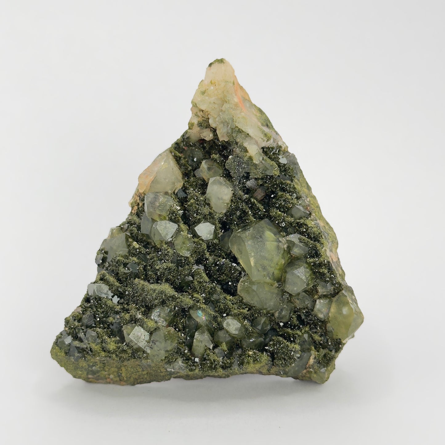 FOREST EPIDOTE CLUSTER WITH QUARTZ