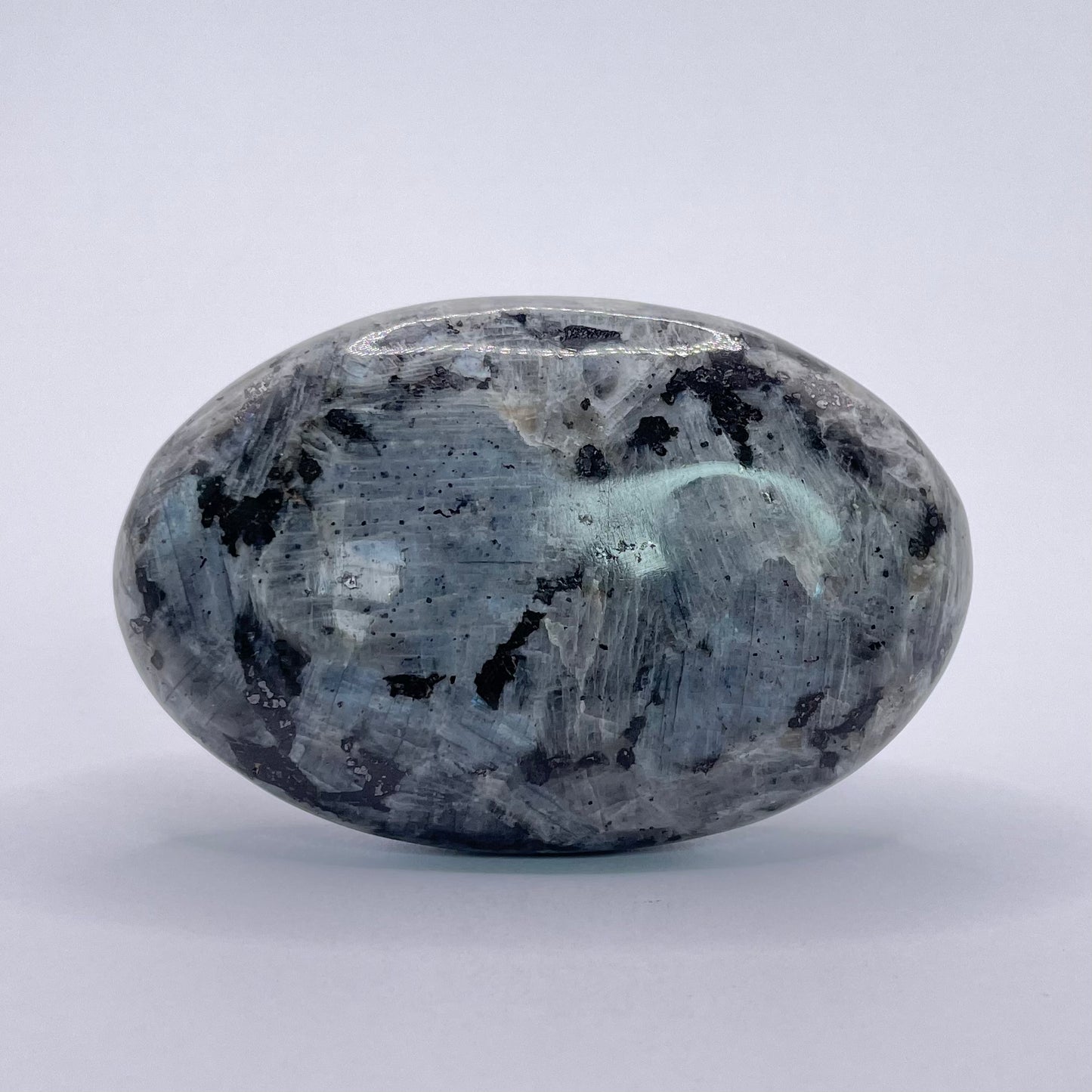 LARVIKITE PALM STONE