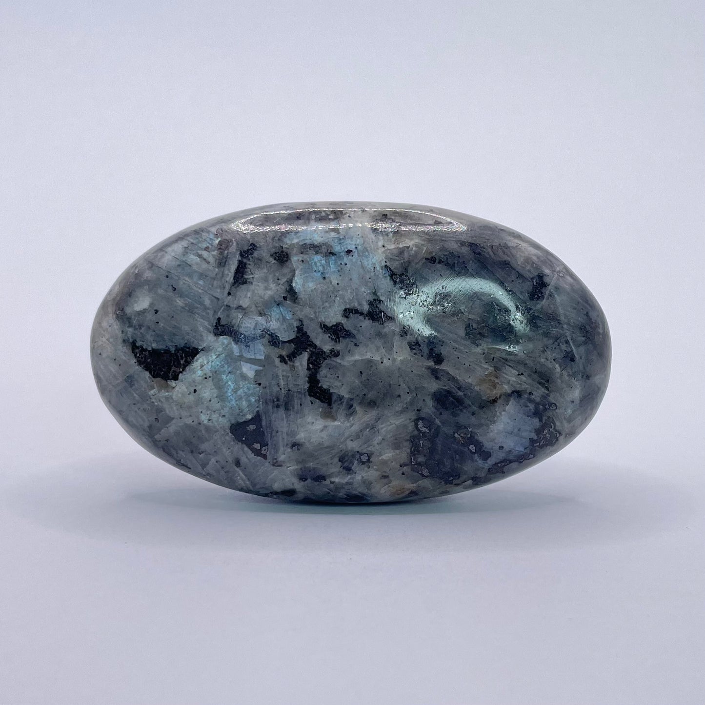 LARVIKITE PALM STONE