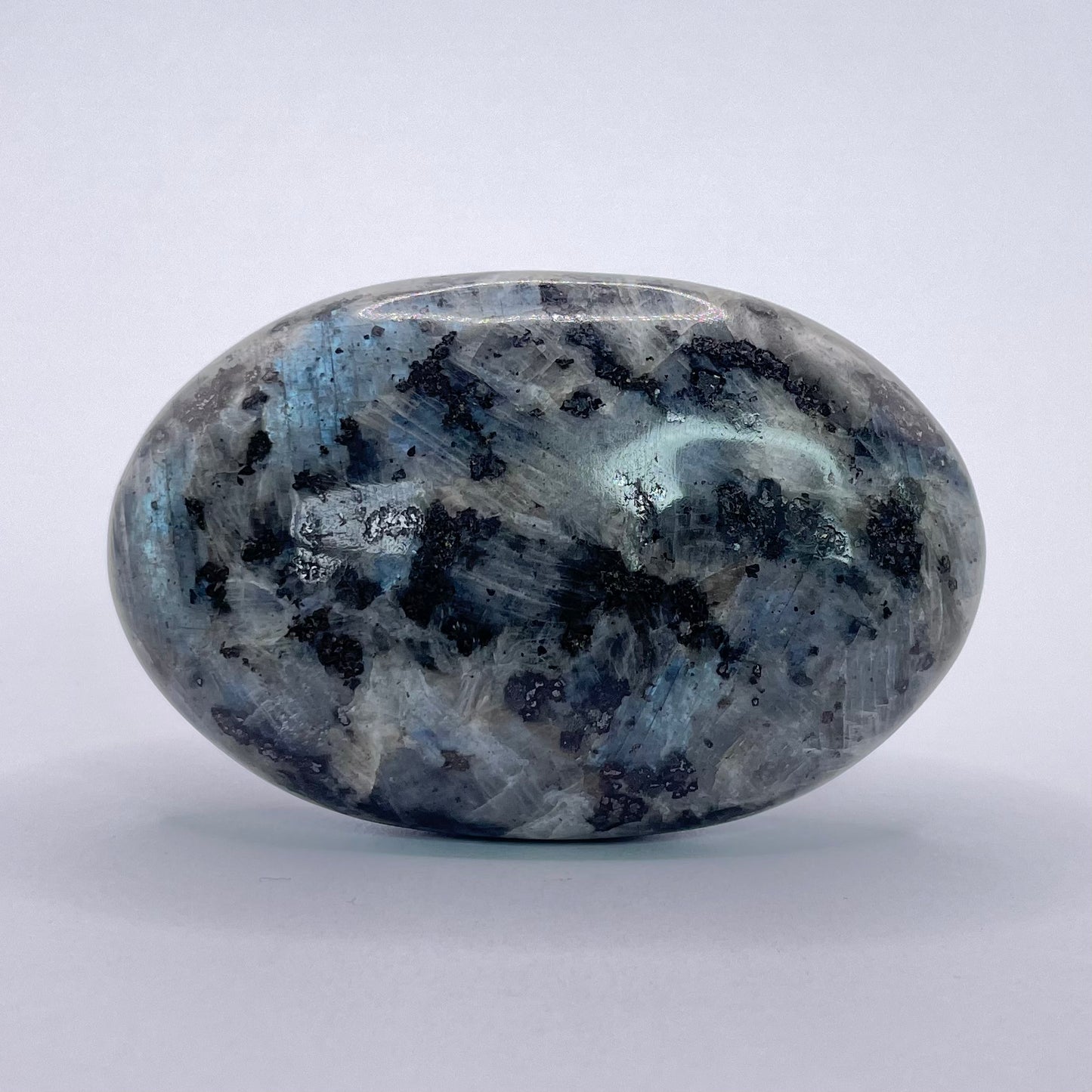 LARVIKITE PALM STONE