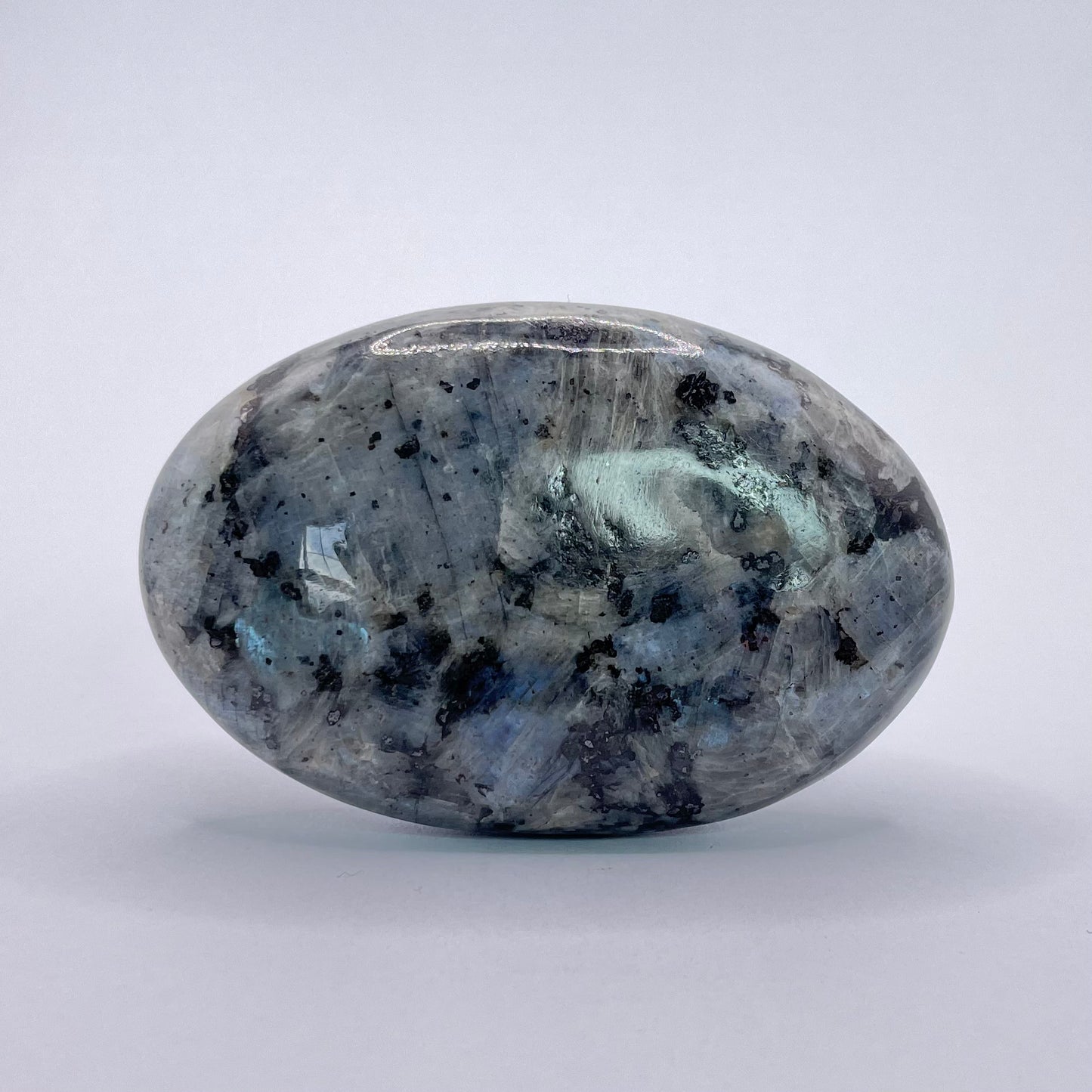 LARVIKITE PALM STONE