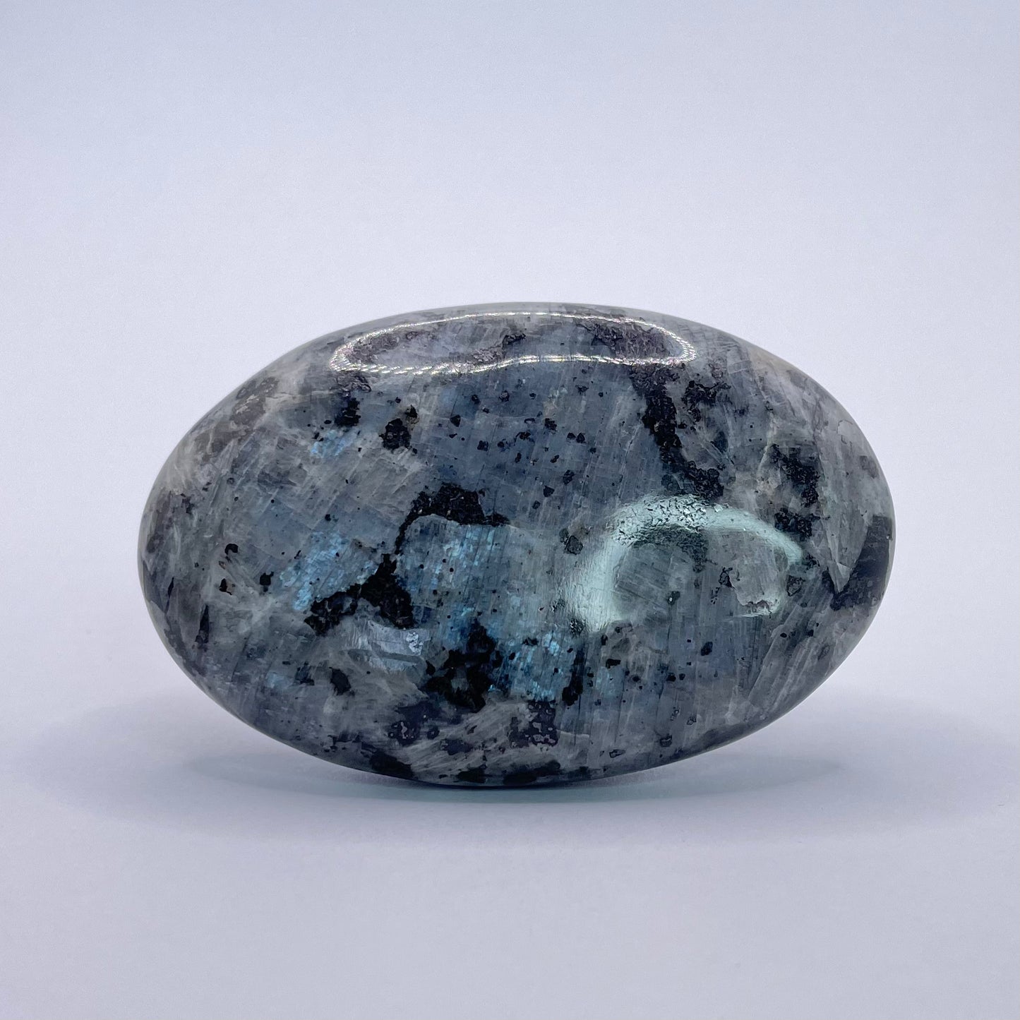 LARVIKITE PALM STONE