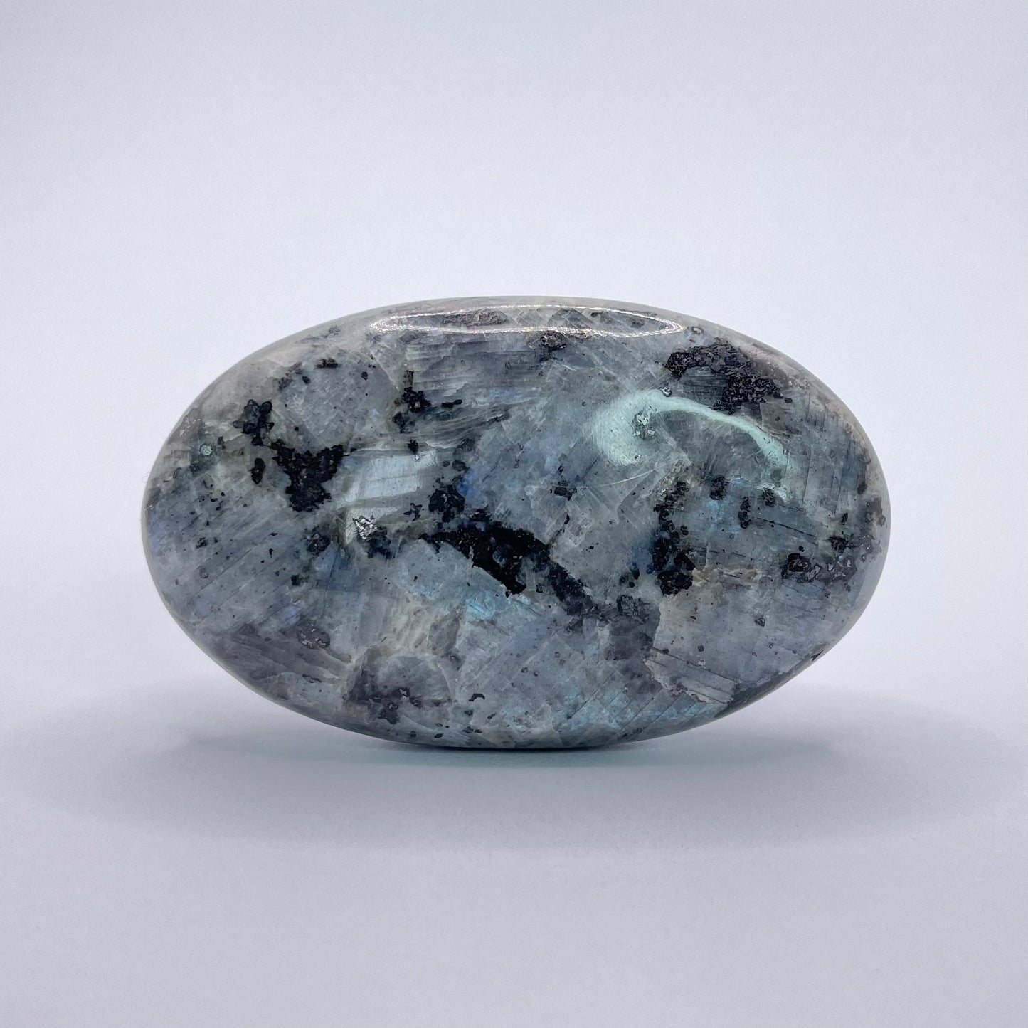 LARVIKITE PALM STONE