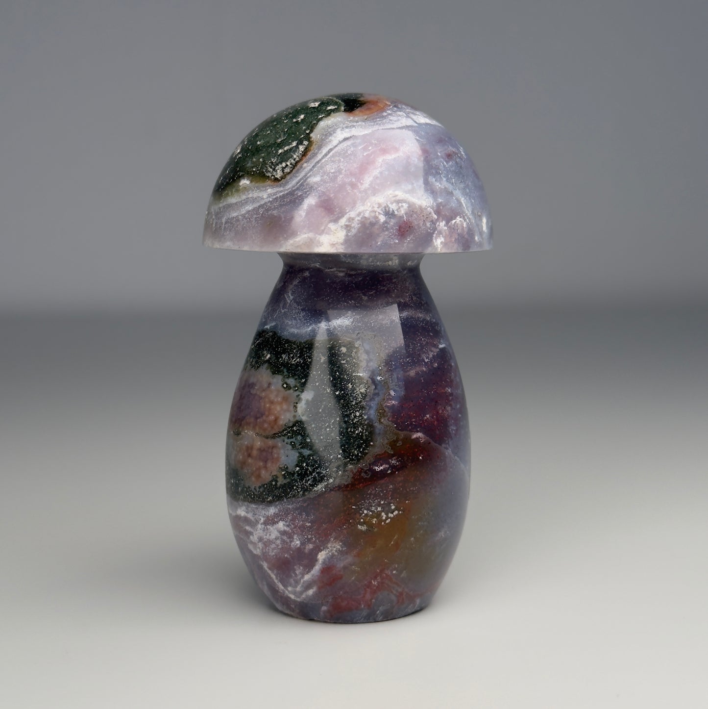 OCEAN JASPER CARVED TOADSTOOL