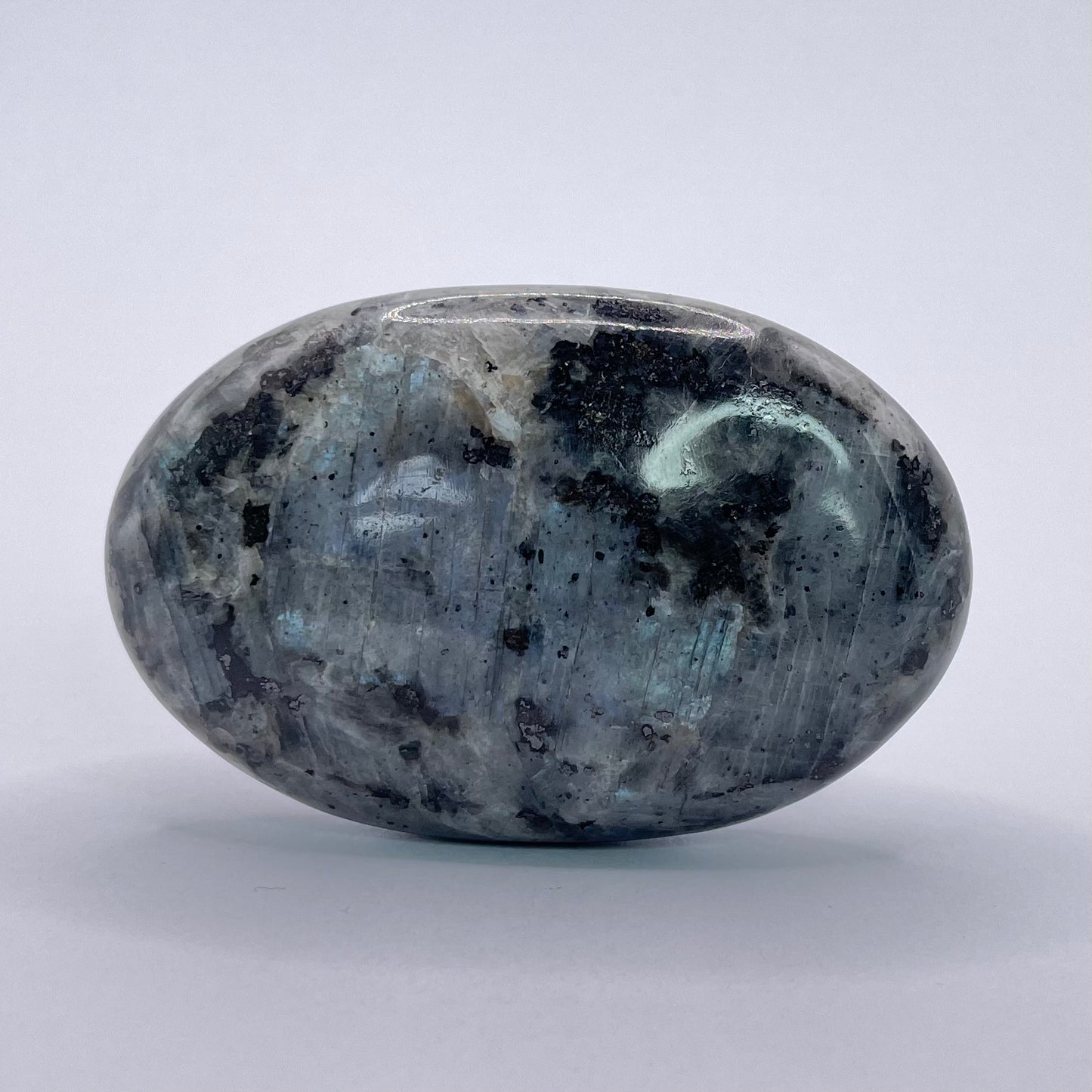 LARVIKITE PALM STONE