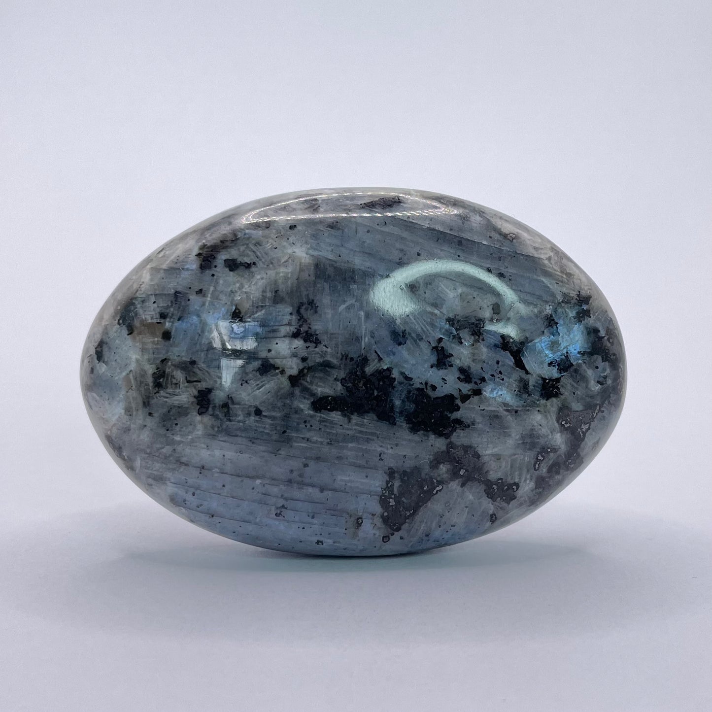 LARVIKITE PALM STONE