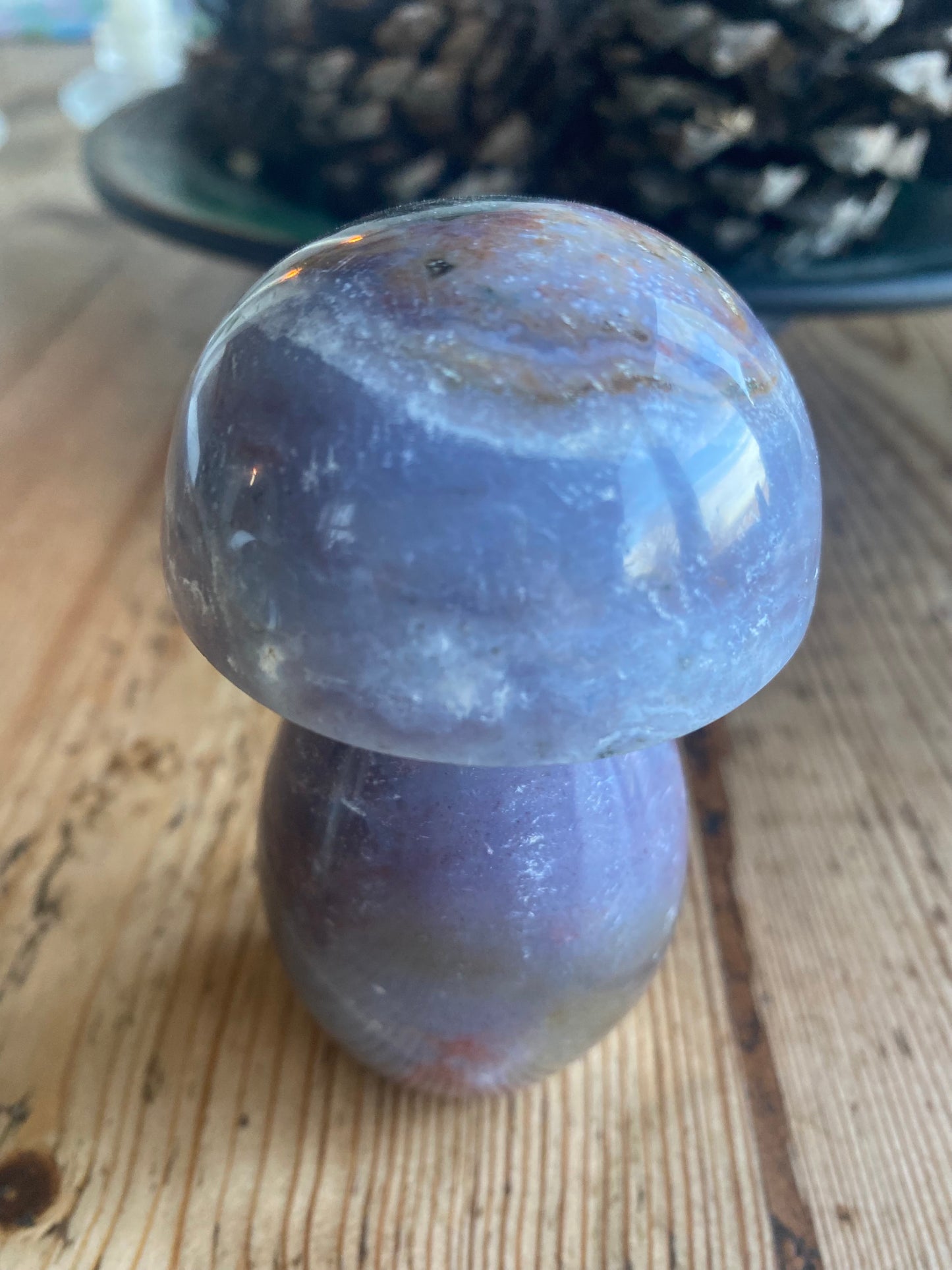 OCEAN JASPER CARVED TOADSTOOL