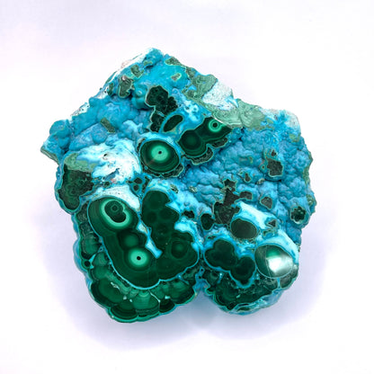 chrysocolla with malachite slab