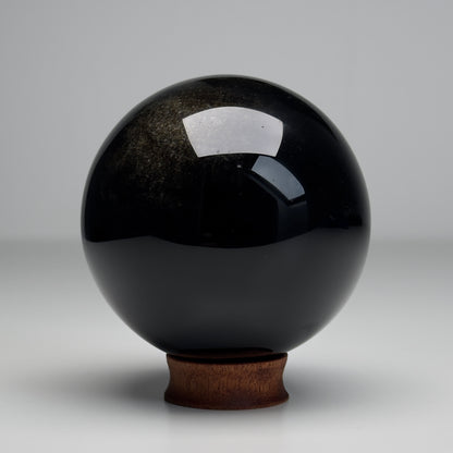 gold sheen obsidian sphere