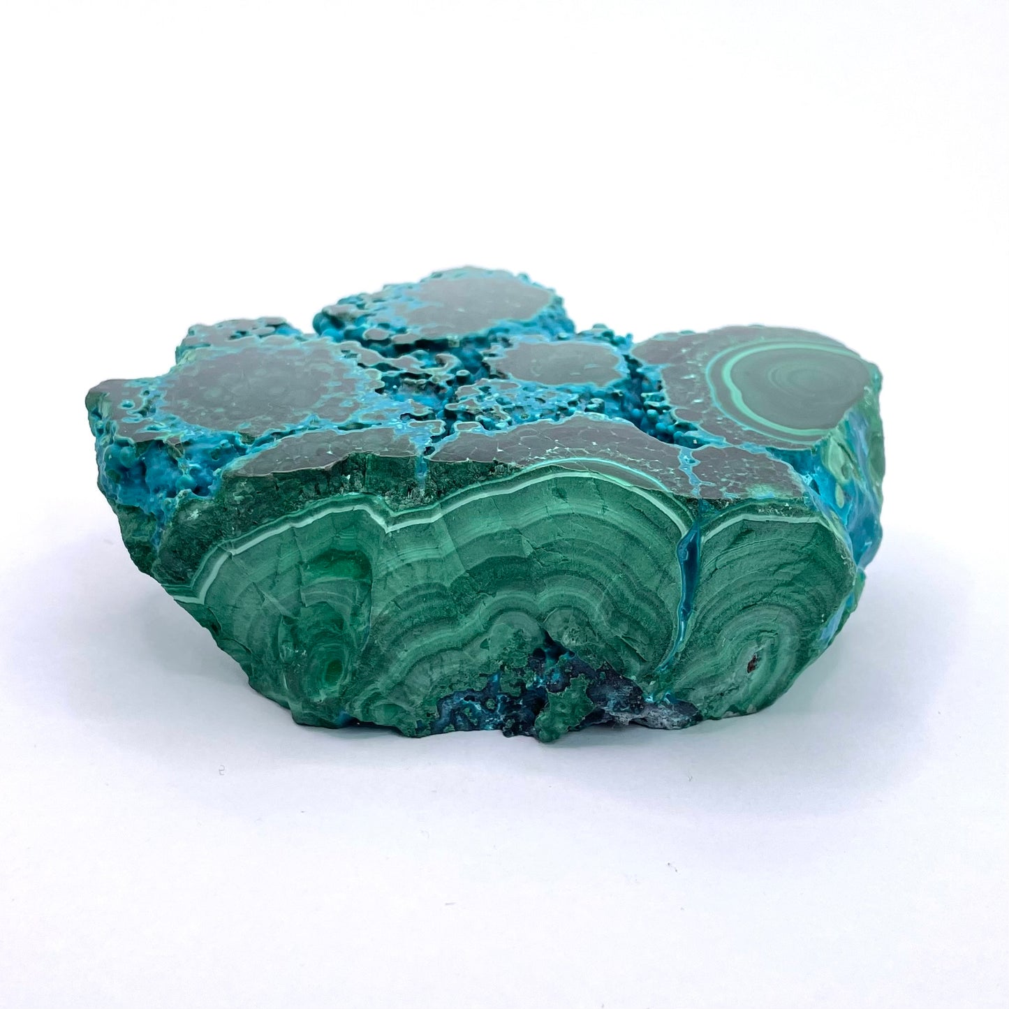 chrysocolla with malachite slab