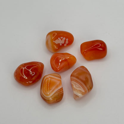 carnelian banded agate tumblestones