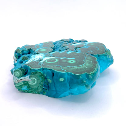 chrysocolla with malachite slab