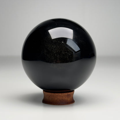 gold sheen obsidian sphere