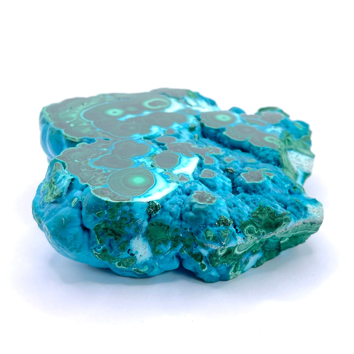 chrysocolla with malachite slab