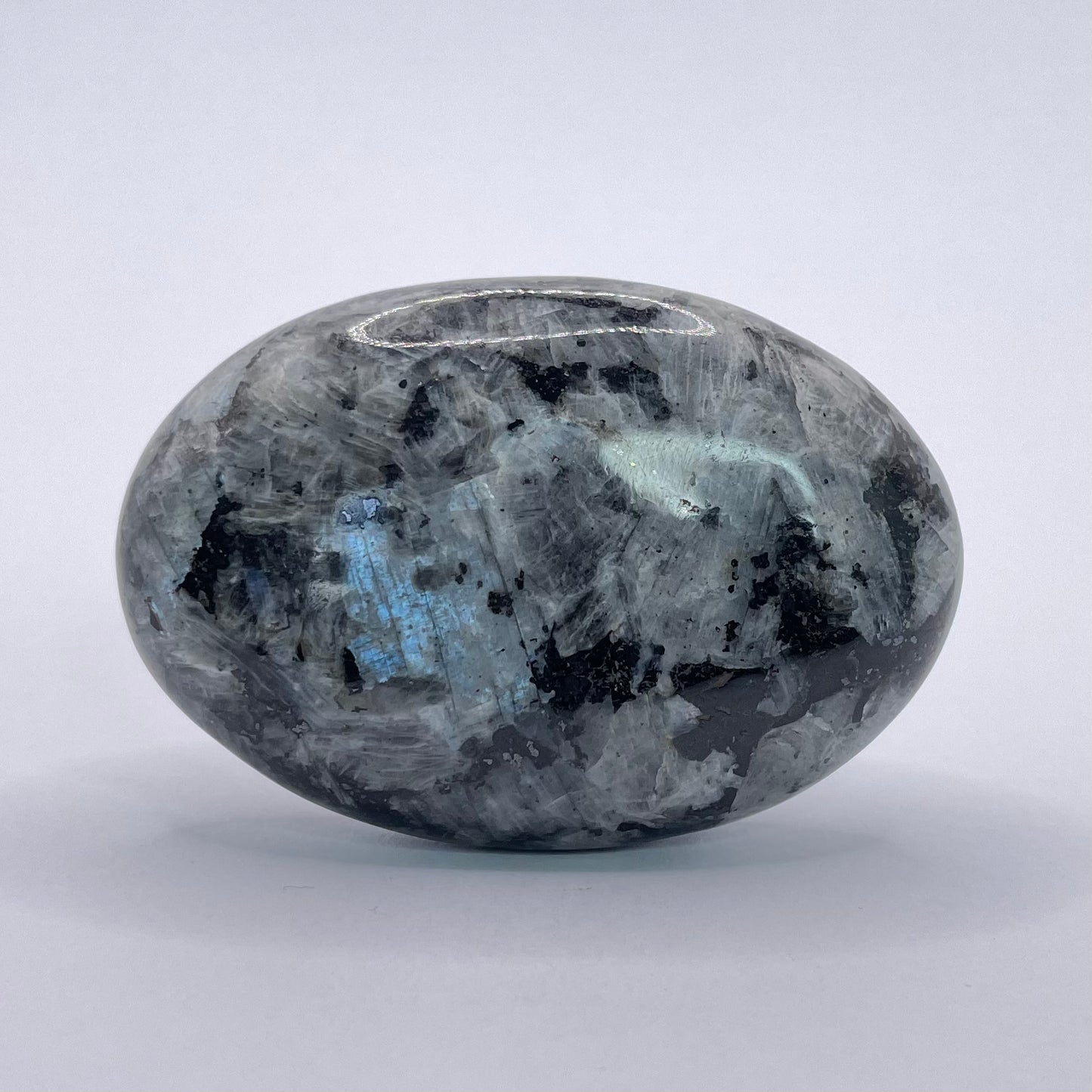 LARVIKITE PALM STONE