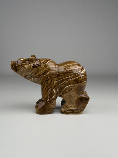 large onyx bear carving