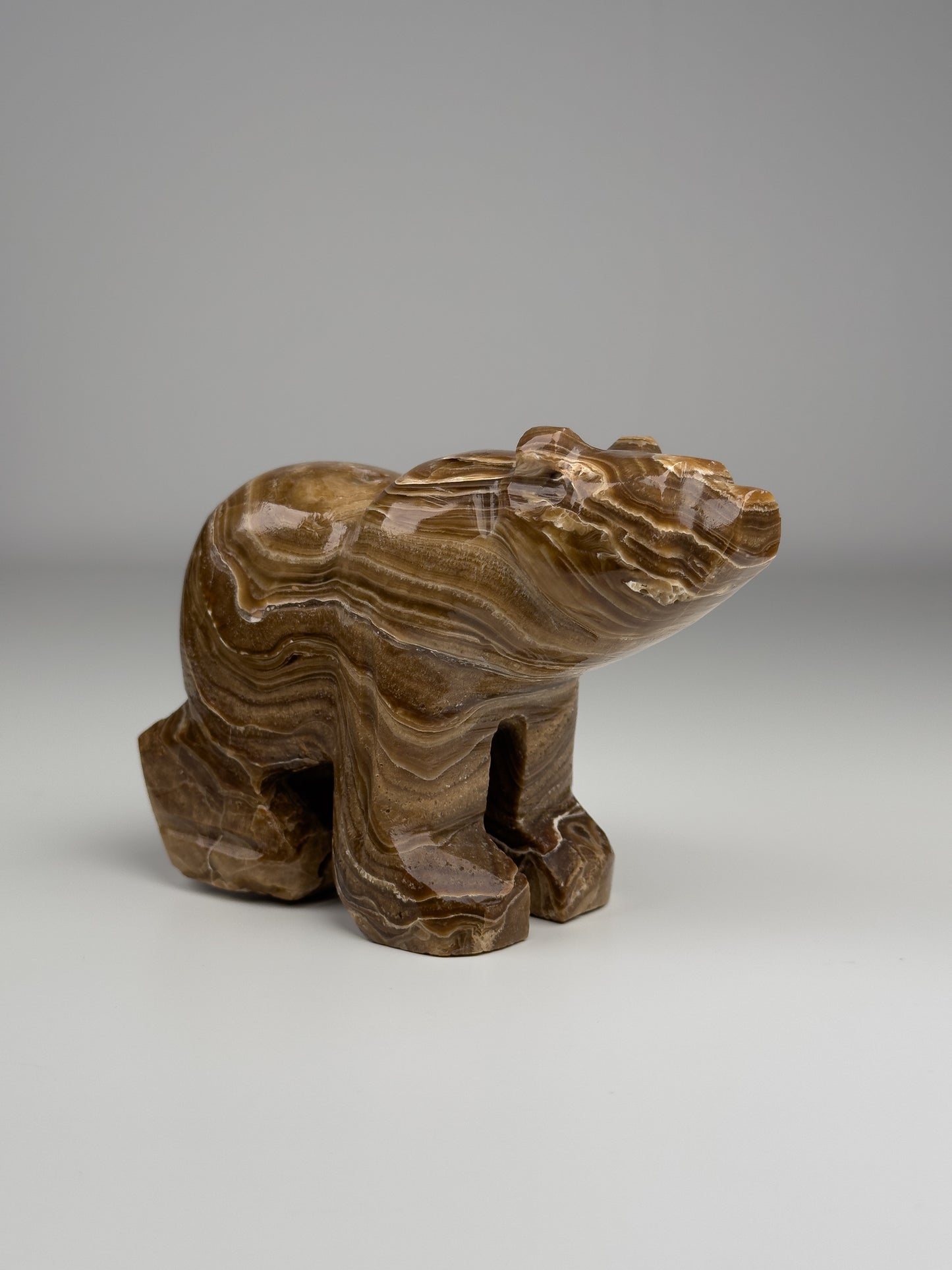 large onyx bear carving