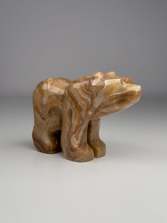 large onyx bear carving