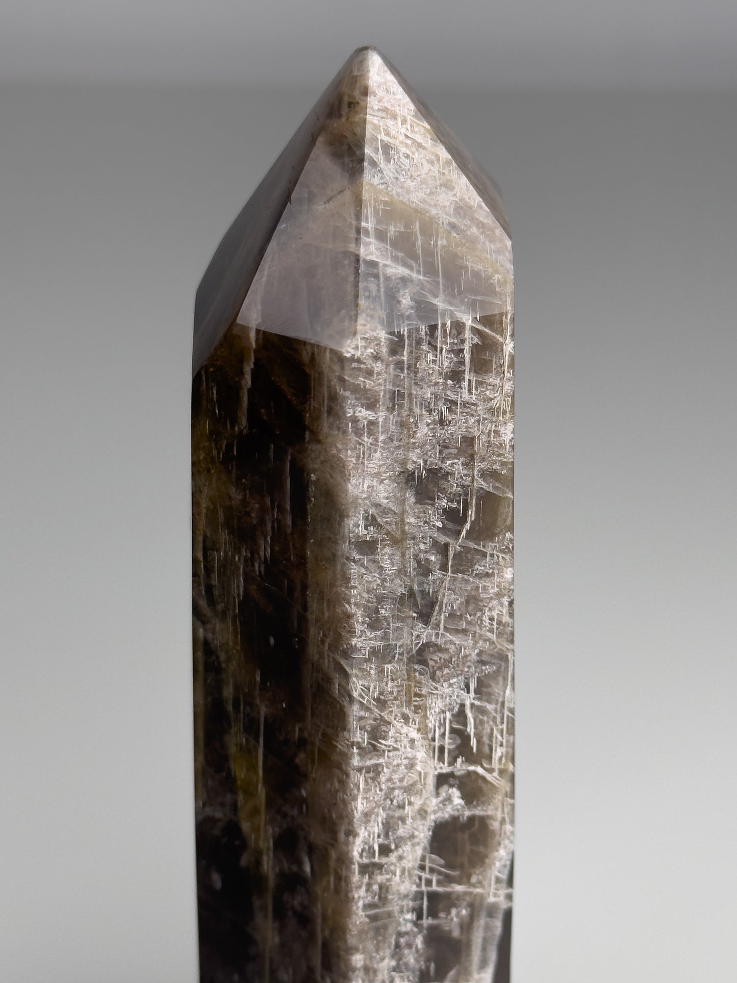 black moonstone point