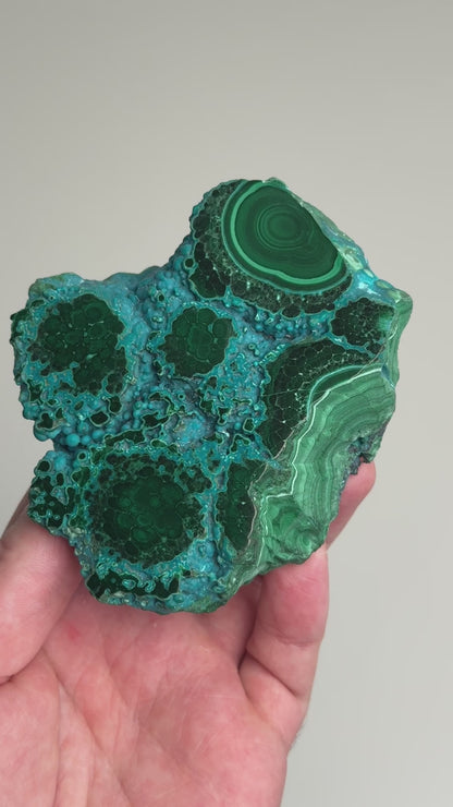 chrysocolla with malachite slab