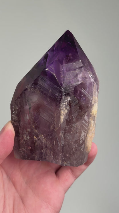 amethyst half polished tower