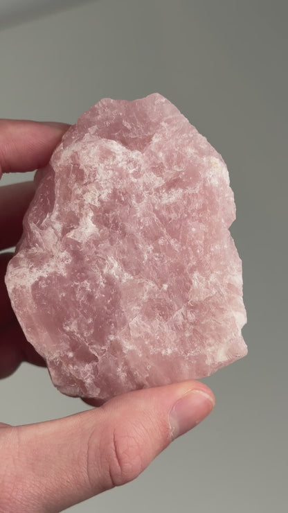 raw rose quartz