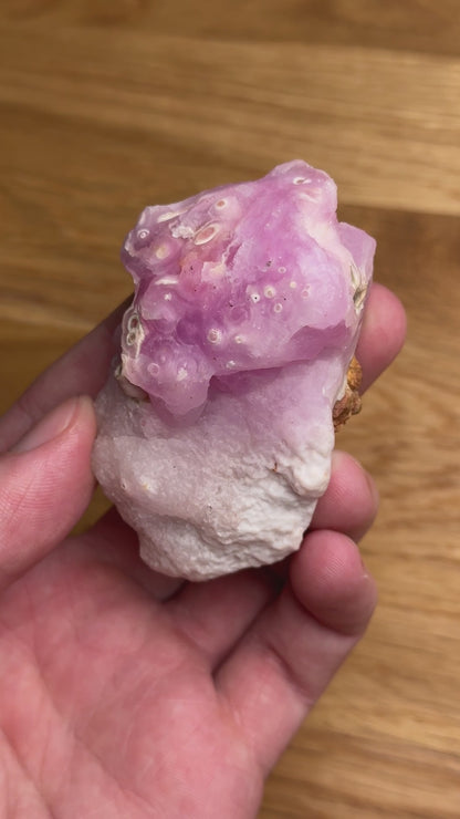 raw pink aragonite